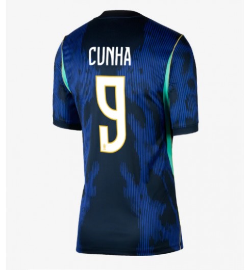 Brazílie Matheus Cunha #9 Venkovní Dres pro Dámské MS 2026 Krátký Rukáv Brazílie Matheus Cunha #9 Venkovní Dres pro Dámské MS 2026 Krátký Rukáv